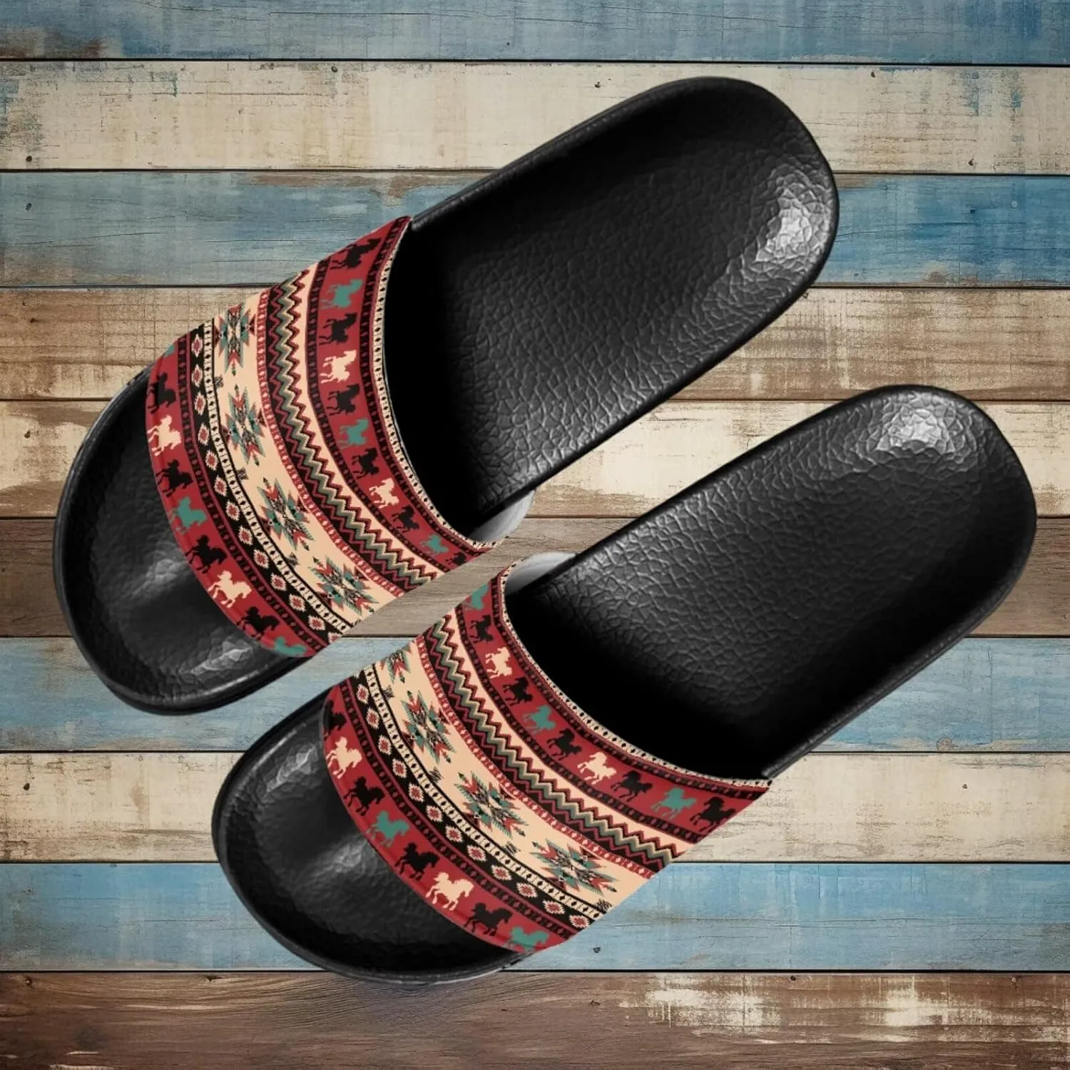 Non Slip Slide Sandals for Women Men, Open Toe House Comfy Flat Slides Slipper for Bathroom Beach
