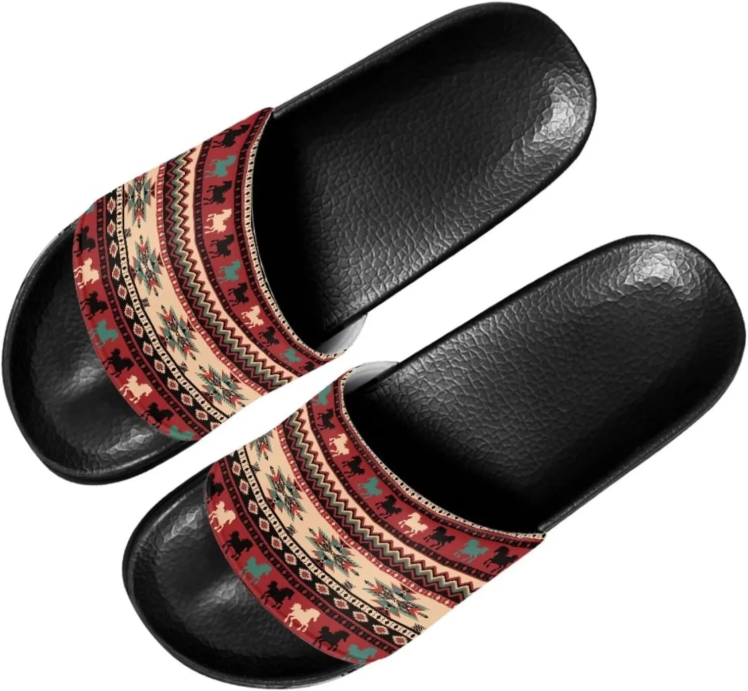 Non Slip Slide Sandals for Women Men, Open Toe House Comfy Flat Slides Slipper for Bathroom Beach