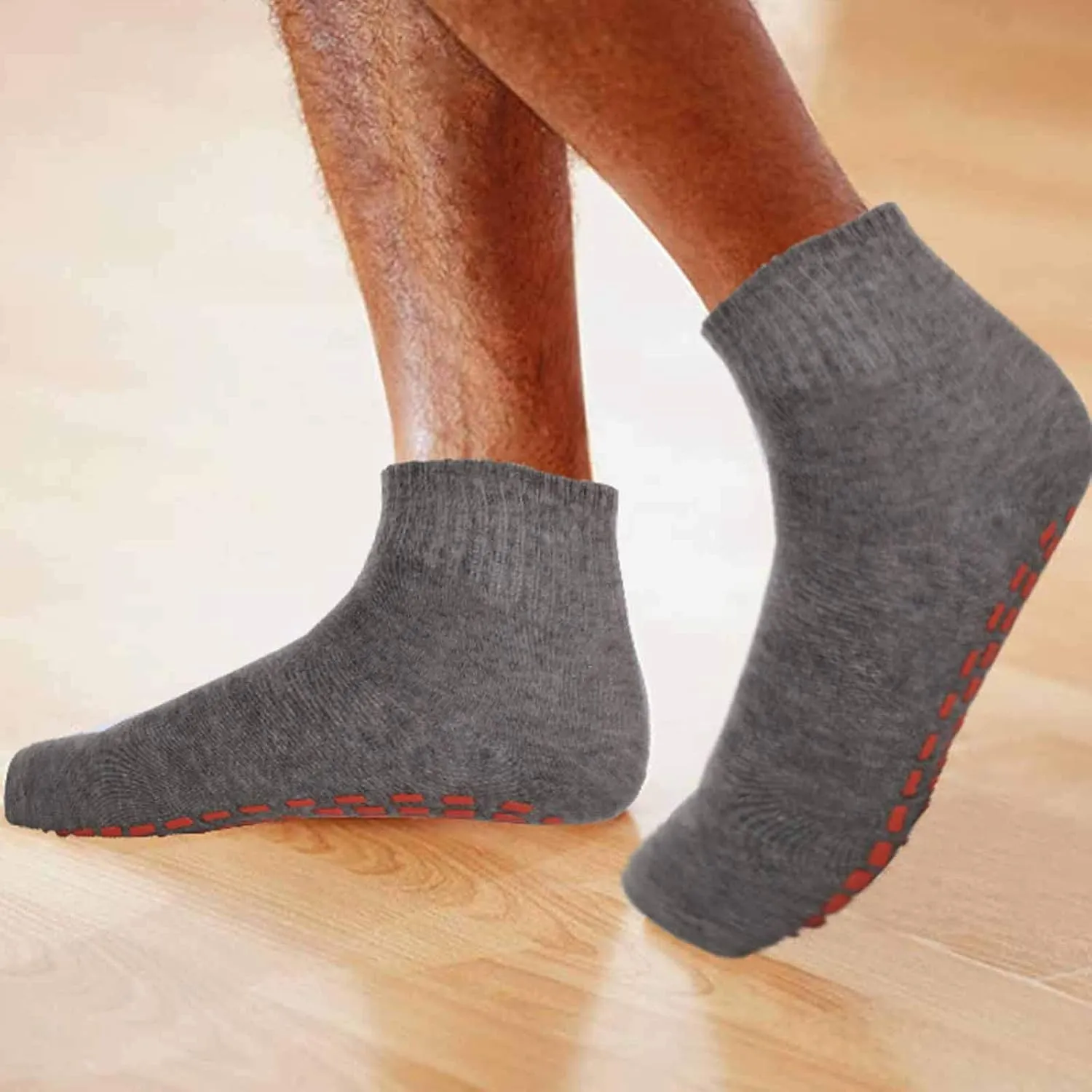 NOVAYARD 5 Pairs Non Slip Socks Non Skid Sticky Grippy Yoga Pilates Hospital Sock Men Women