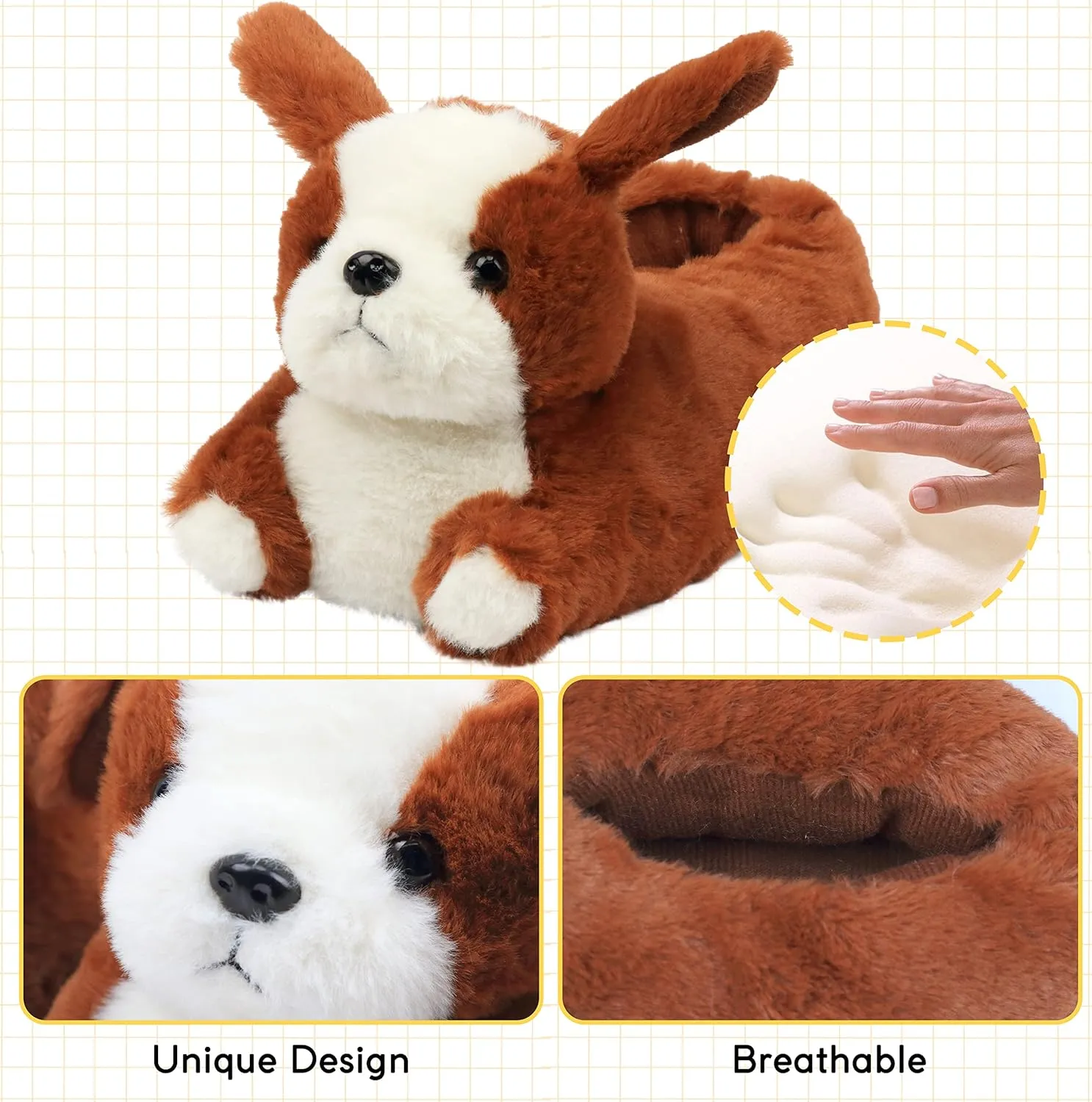 Novelty Women Animal Slippers Cute Soft Plush House Shoes Fluffy Warm Slippers Cartoon Gifts for Birthday Christmas