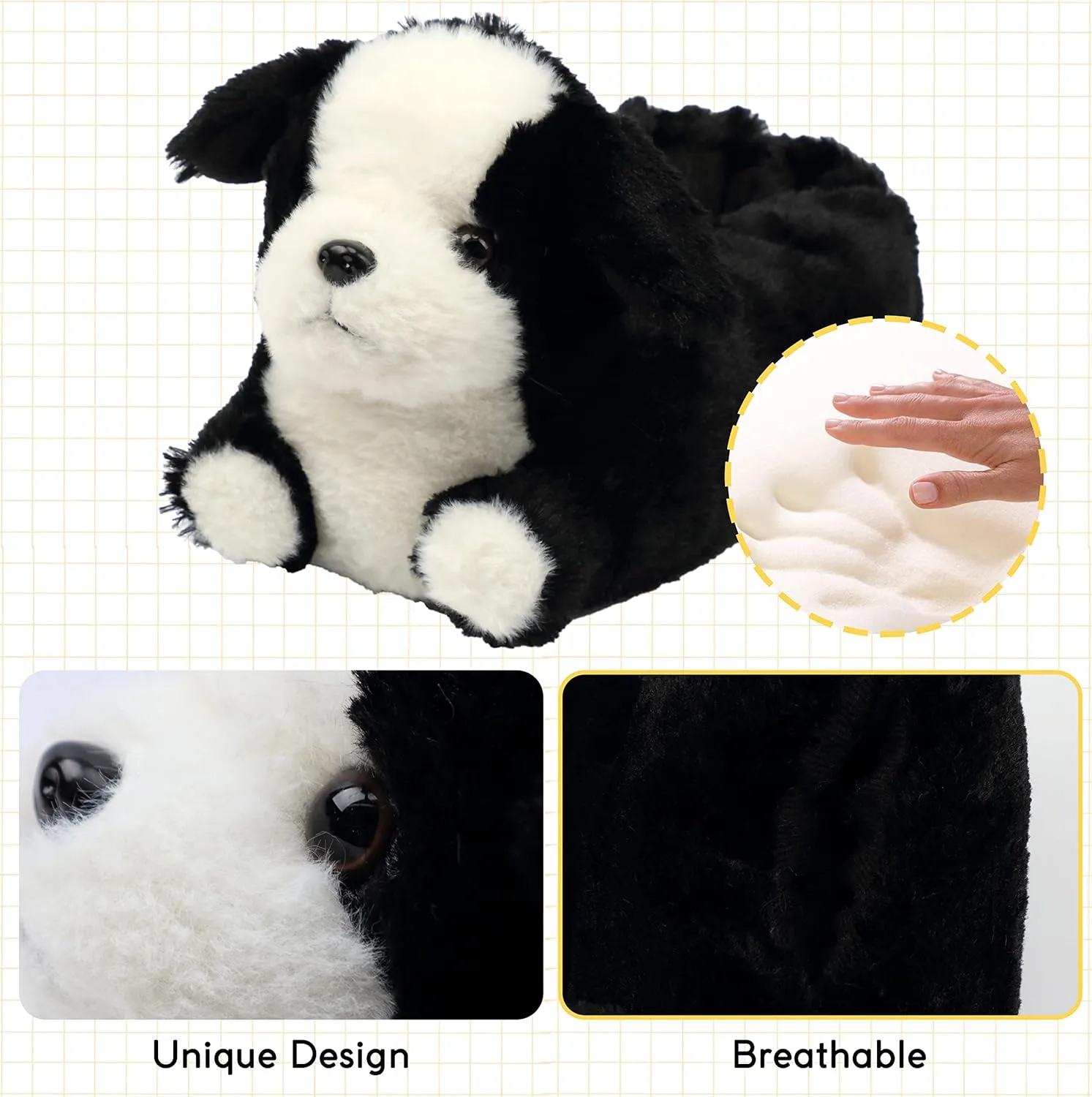 Novelty Women Animal Slippers Cute Soft Plush House Shoes Fluffy Warm Slippers Cartoon Gifts for Birthday Christmas