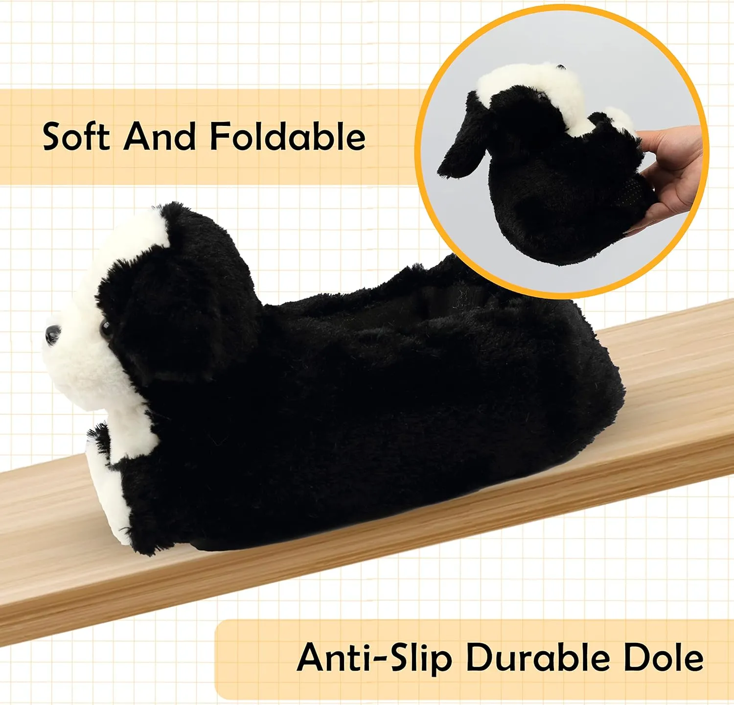 Novelty Women Animal Slippers Cute Soft Plush House Shoes Fluffy Warm Slippers Cartoon Gifts for Birthday Christmas
