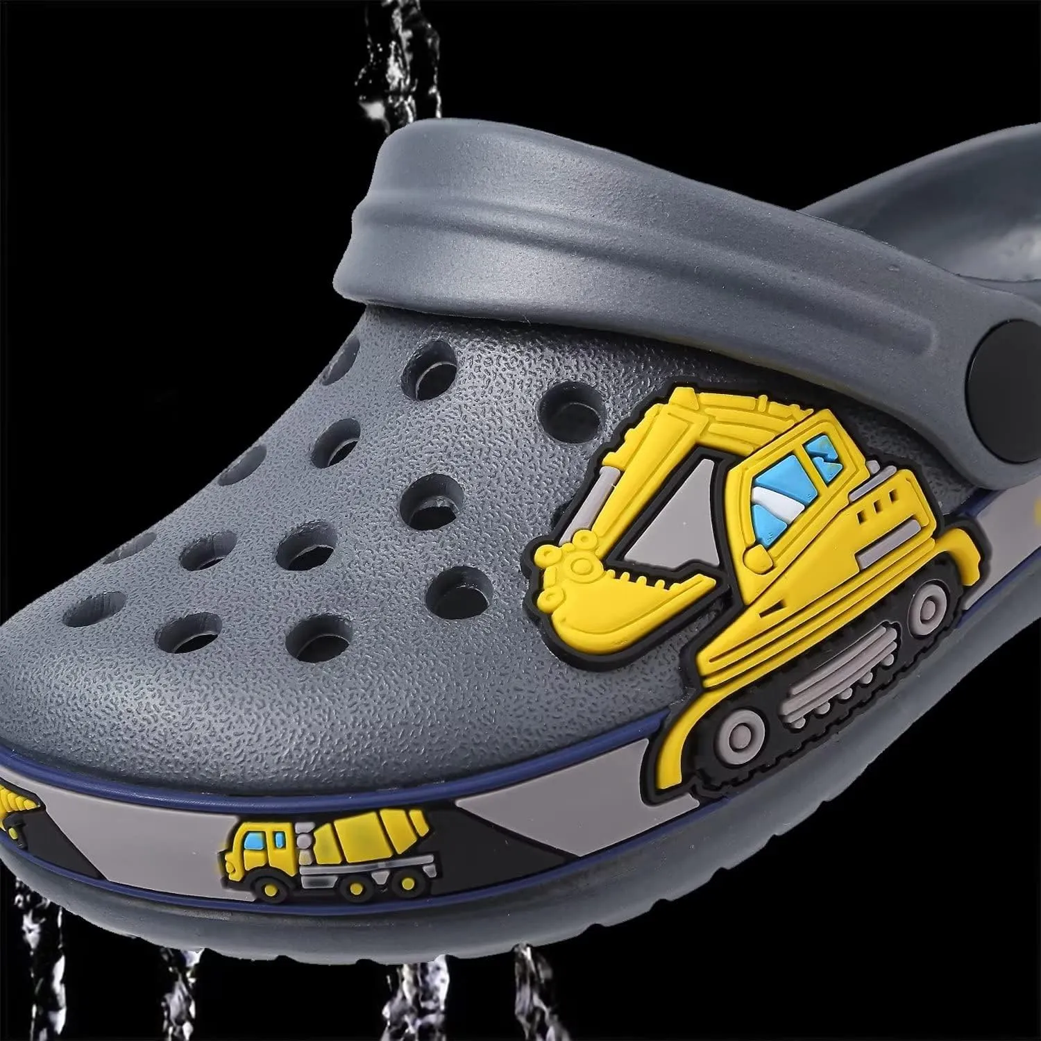OHSNMAKSL Toddler Clog Slippers Garden Sandals Slip On Water Shoes Sneakers Cartoon Slides for Boys and Girls Children Beach Pool Shower