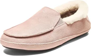 OLUKAI Ku'una Slipper, Women's Slip-On Shoes, Genuine Shearling & Premium Nubuck Leather, Drop-in Heel Design, Cozy & Ultra-Soft Comfort Fit