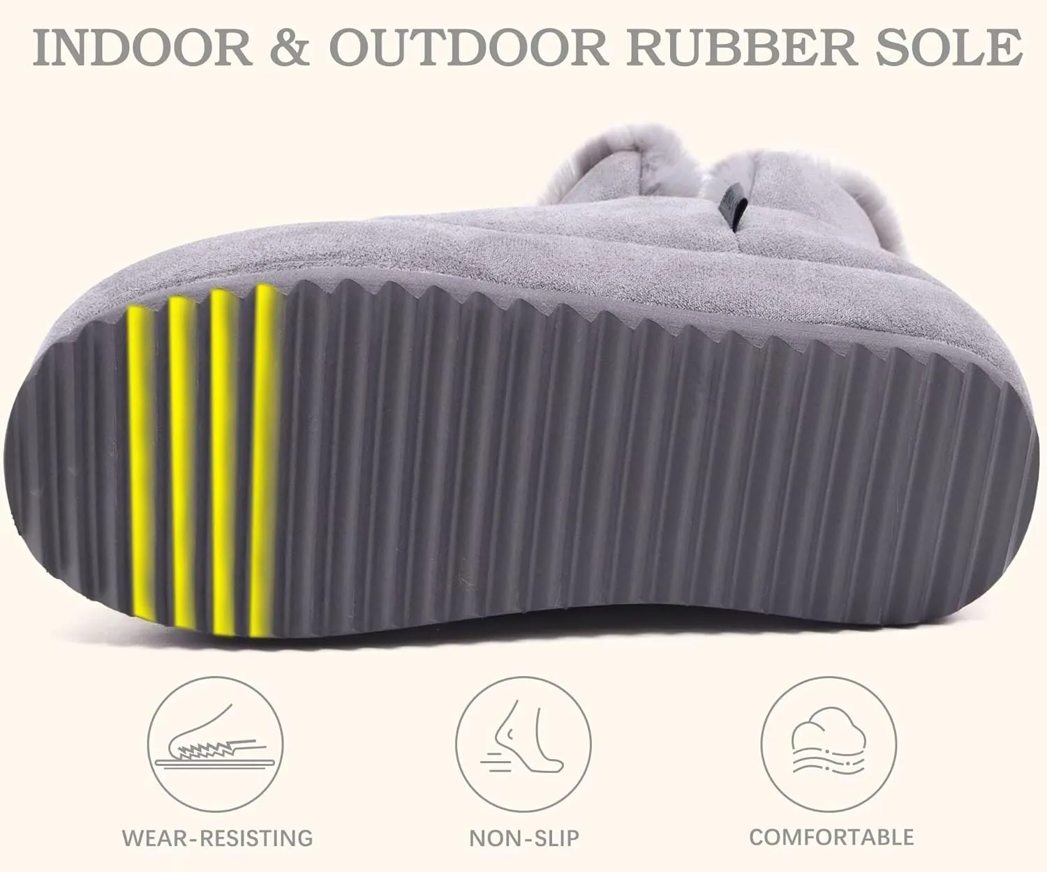 ONCAI Womens Slippers House Slippers for Woman Slipper Boots for Women Ladies Winter Fuzzy Warm Bootie Indoor Outdoor