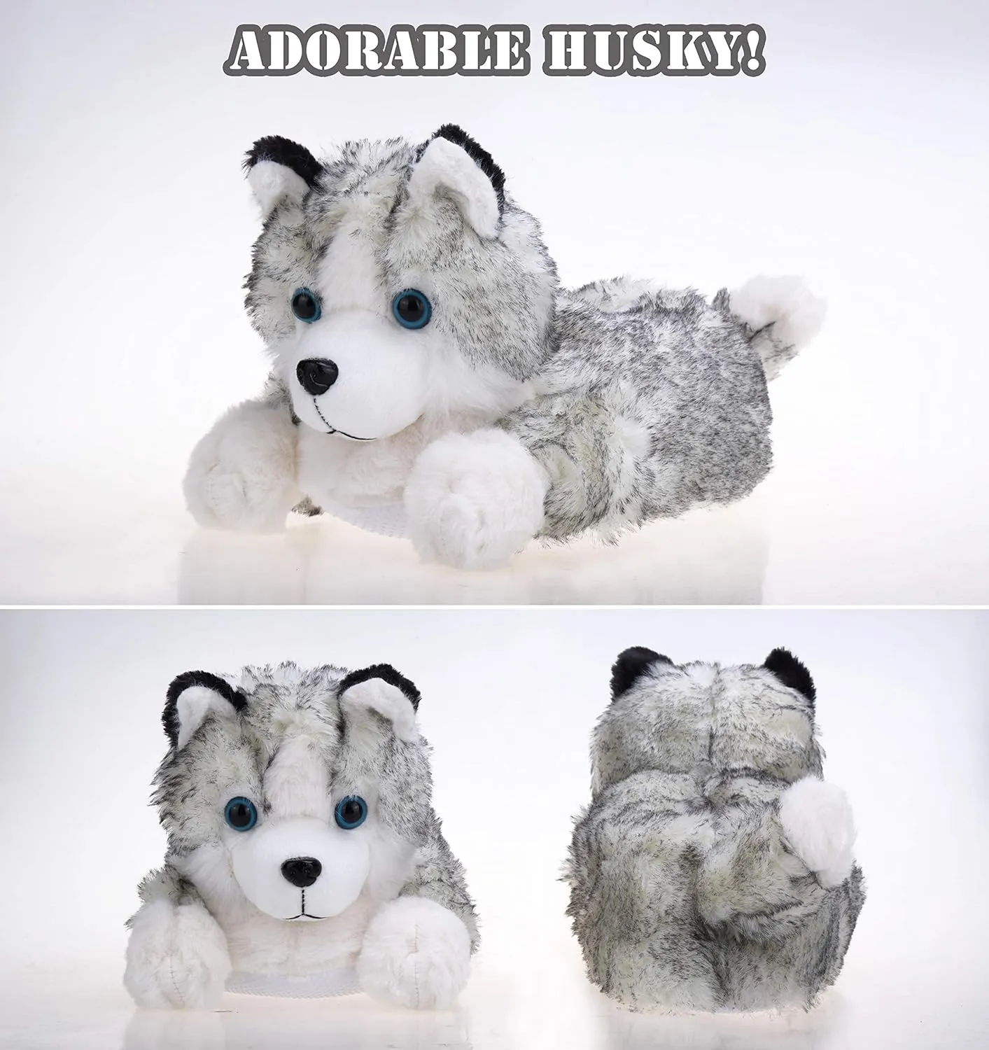 Onmygogo Fuzzy Winter Animal Dog House Slippers for Men and Women