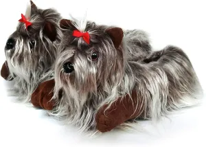 Onmygogo Fuzzy Winter Animal Dog House Slippers for Men and Women