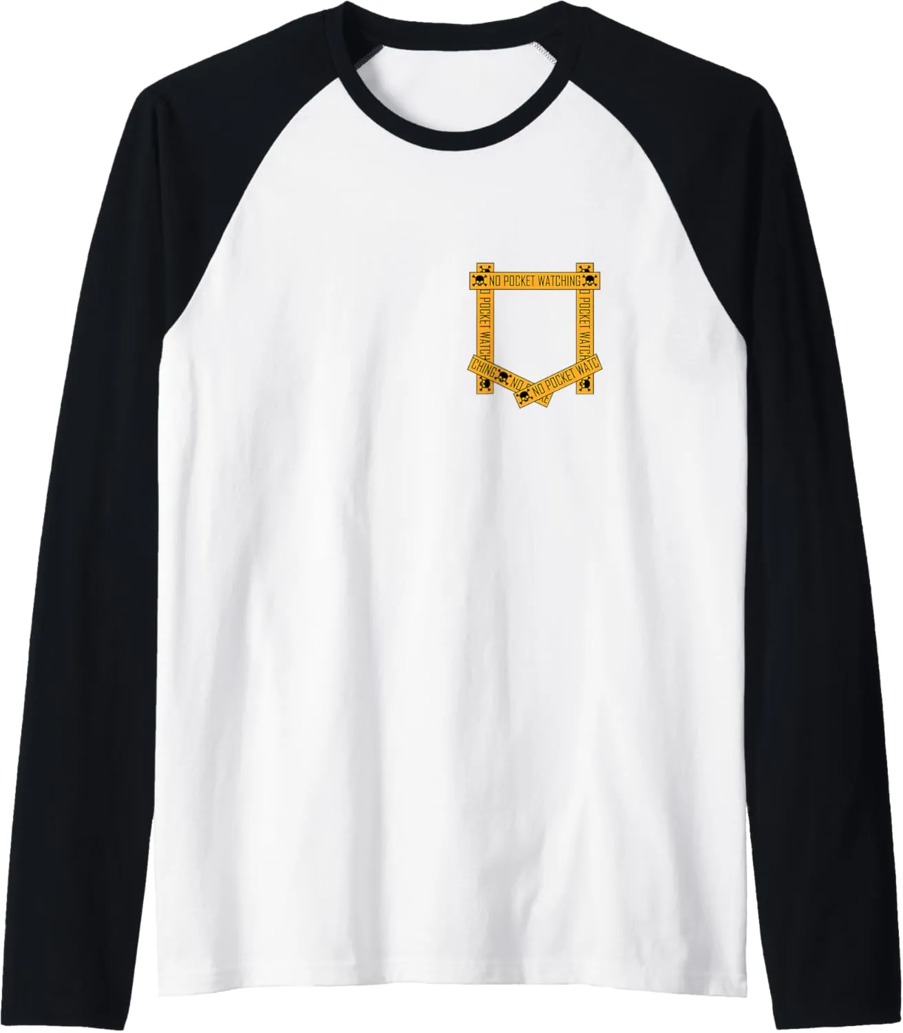 Orange Absolutely No Pocket Watching! Orange Graphic Raglan Baseball Tee
