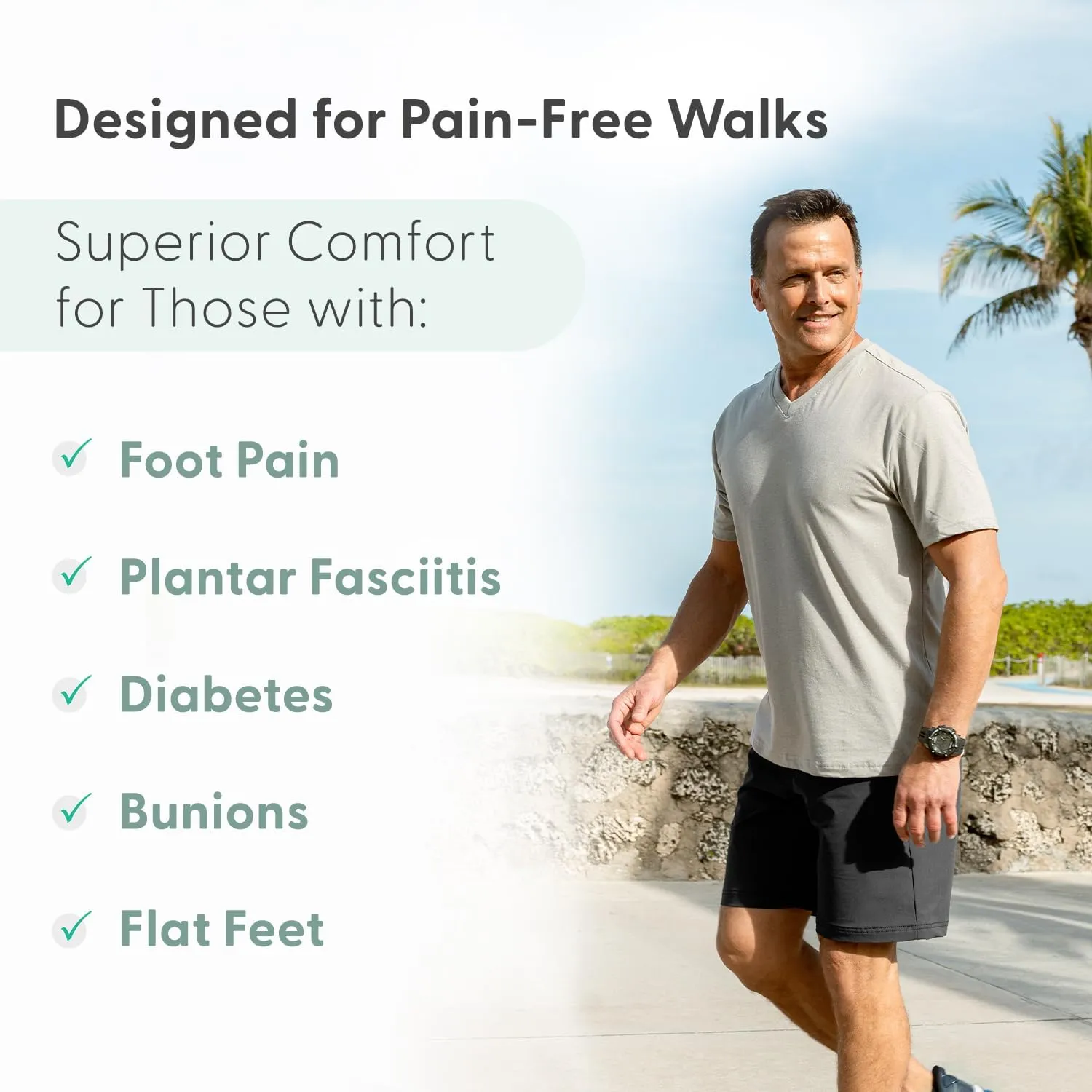 Orthofeet Men's Orthopedic Hands-Free Fairway Golf Shoes