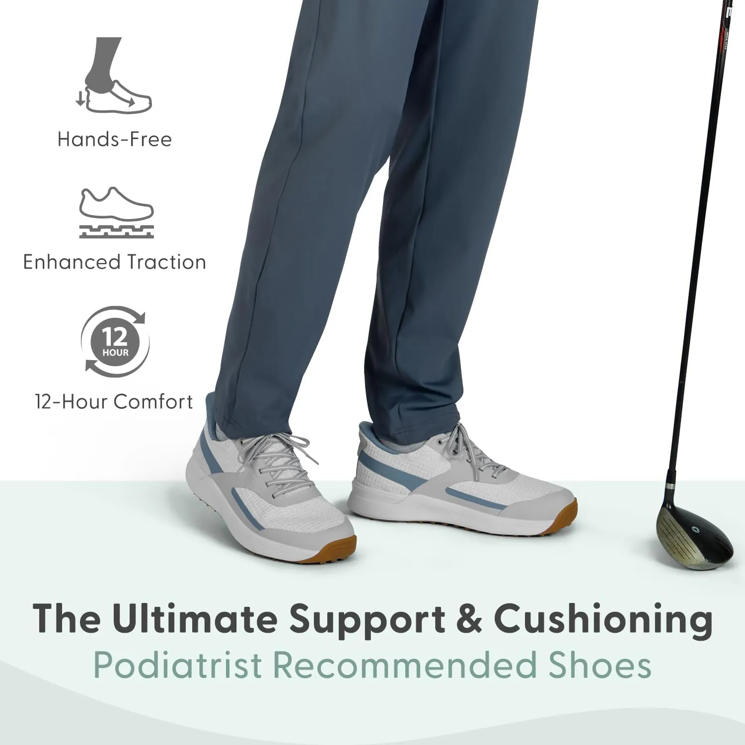 Orthofeet Men's Orthopedic Hands-Free Fairway Golf Shoes