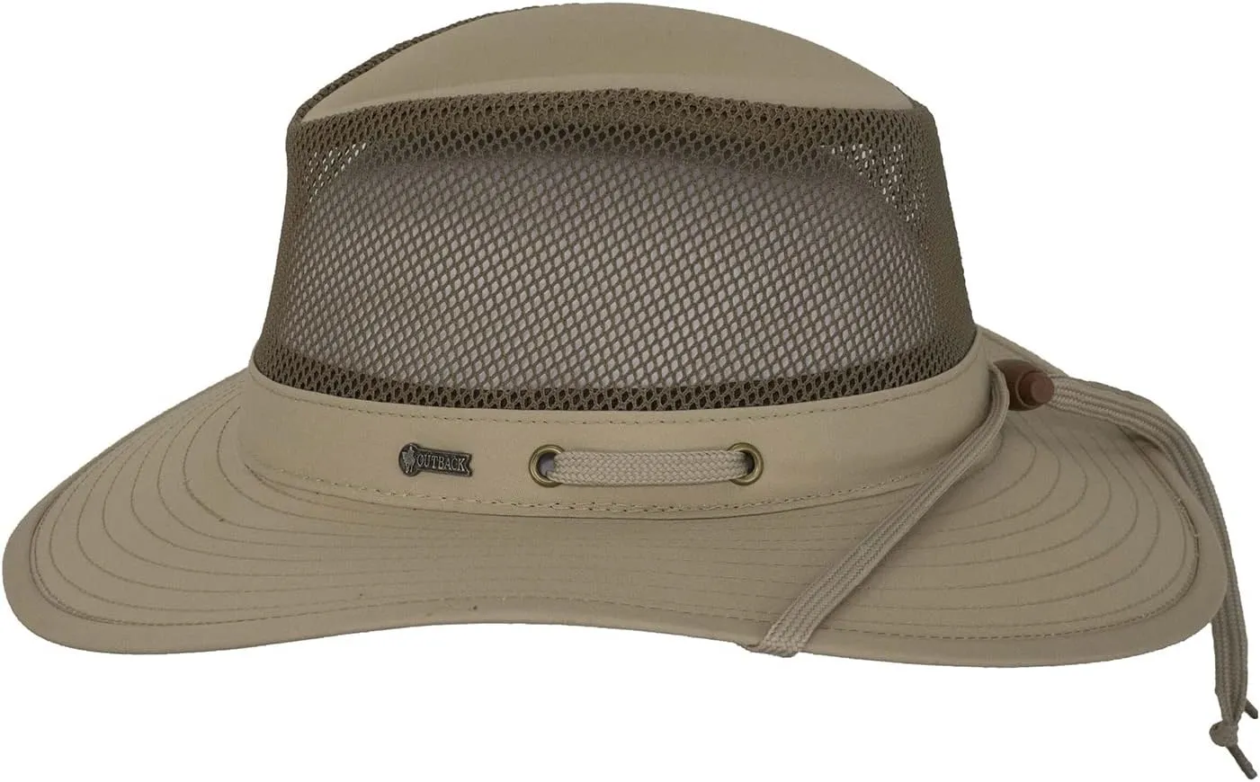 Outback Trading Company Men's 14726 River Guide Ii Canvas Breathable Moisture Wicking UPF 50 Outdoor Hat with 4" Mesh Crown