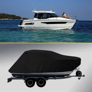 Outdoor Boat Covers Tent Boat Cover Jeanneau Merry Fisher 605/695/795/895 Heavy-Duty Marine Water Proof Sun Protection Accessories (Color : MERRYFISHER895 Black)