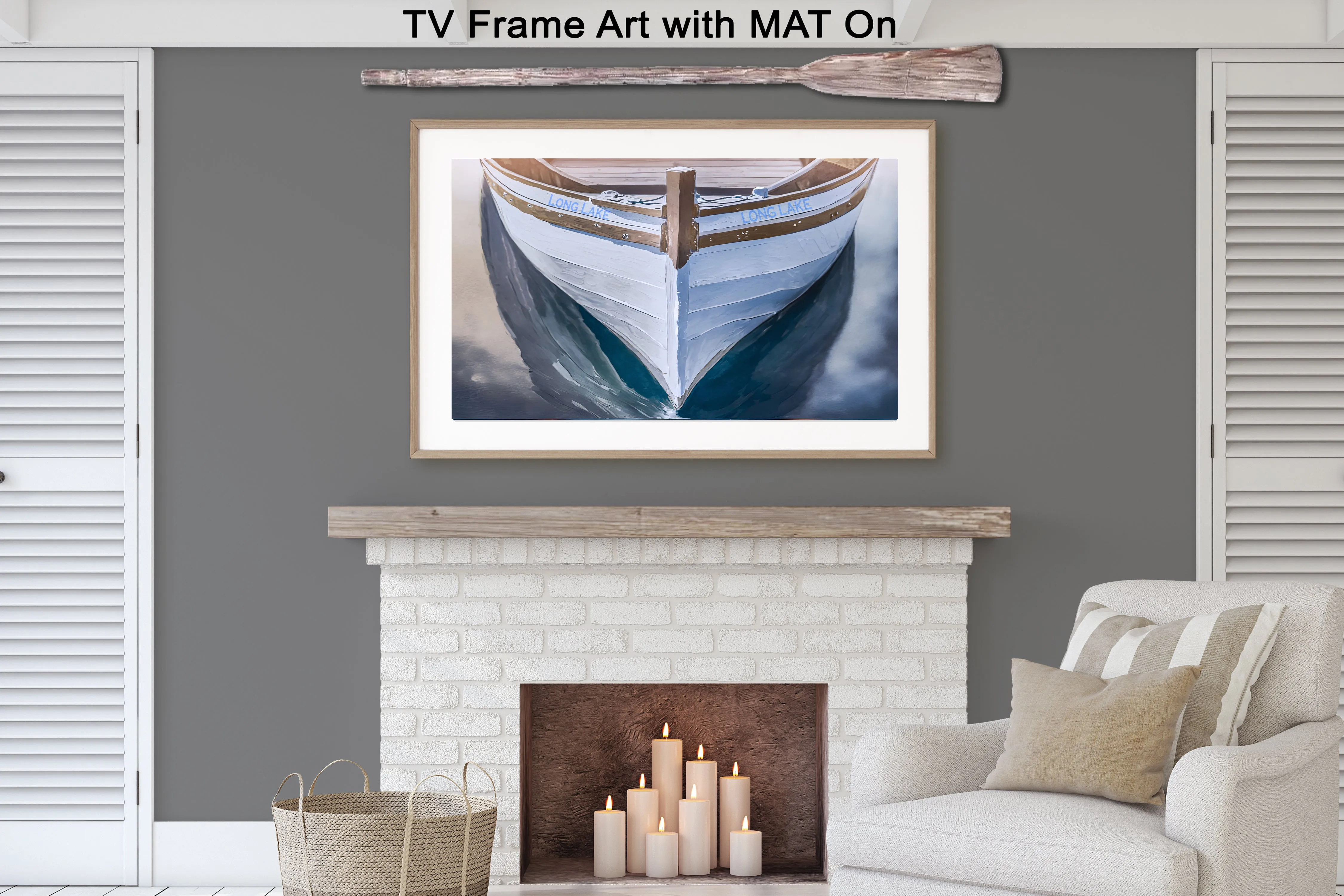 Painted Lake Boat - Personalized Digital Art