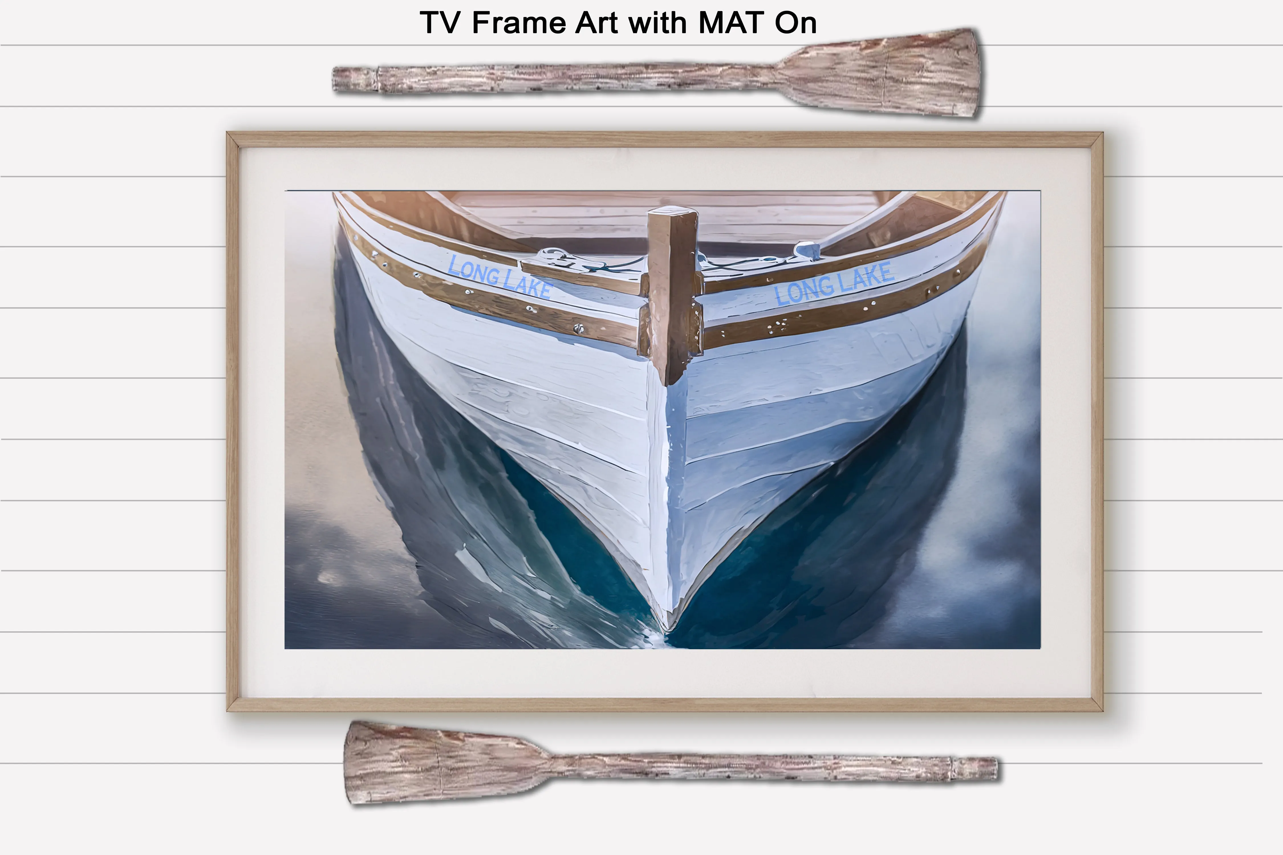 Painted Lake Boat - Personalized Digital Art