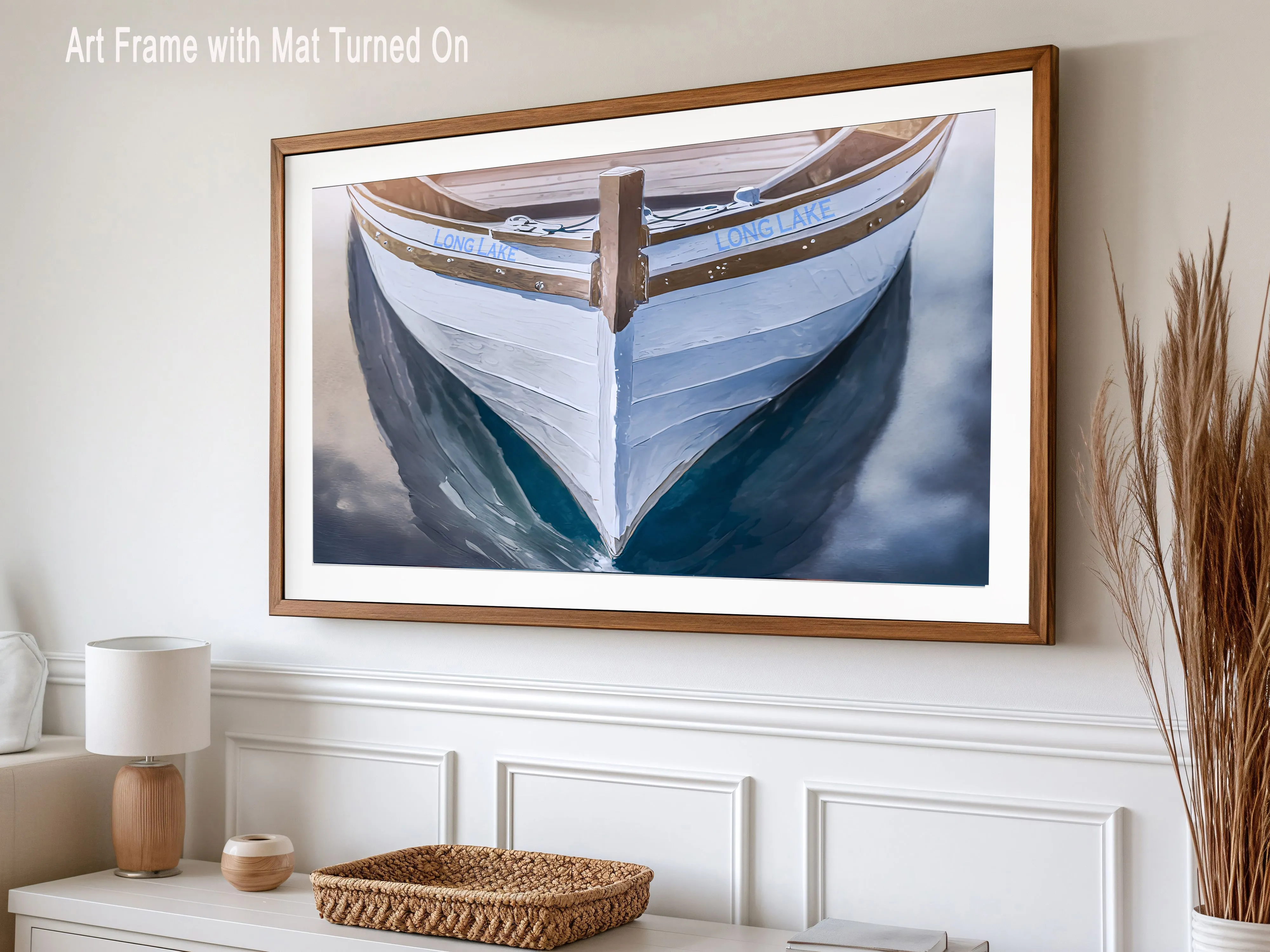 Painted Lake Boat - Personalized Digital Art