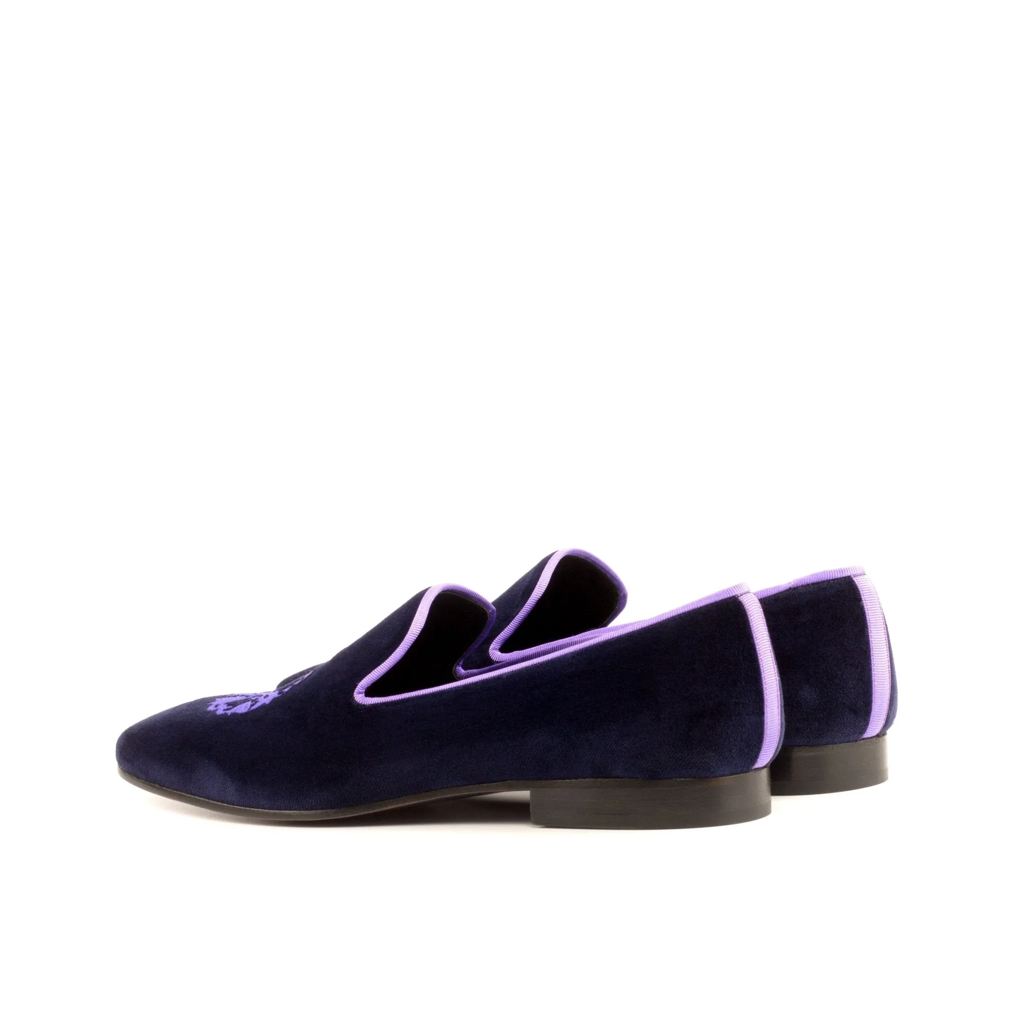 Palazzo Slipper in Purple Velvet