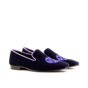 Palazzo Slipper in Purple Velvet