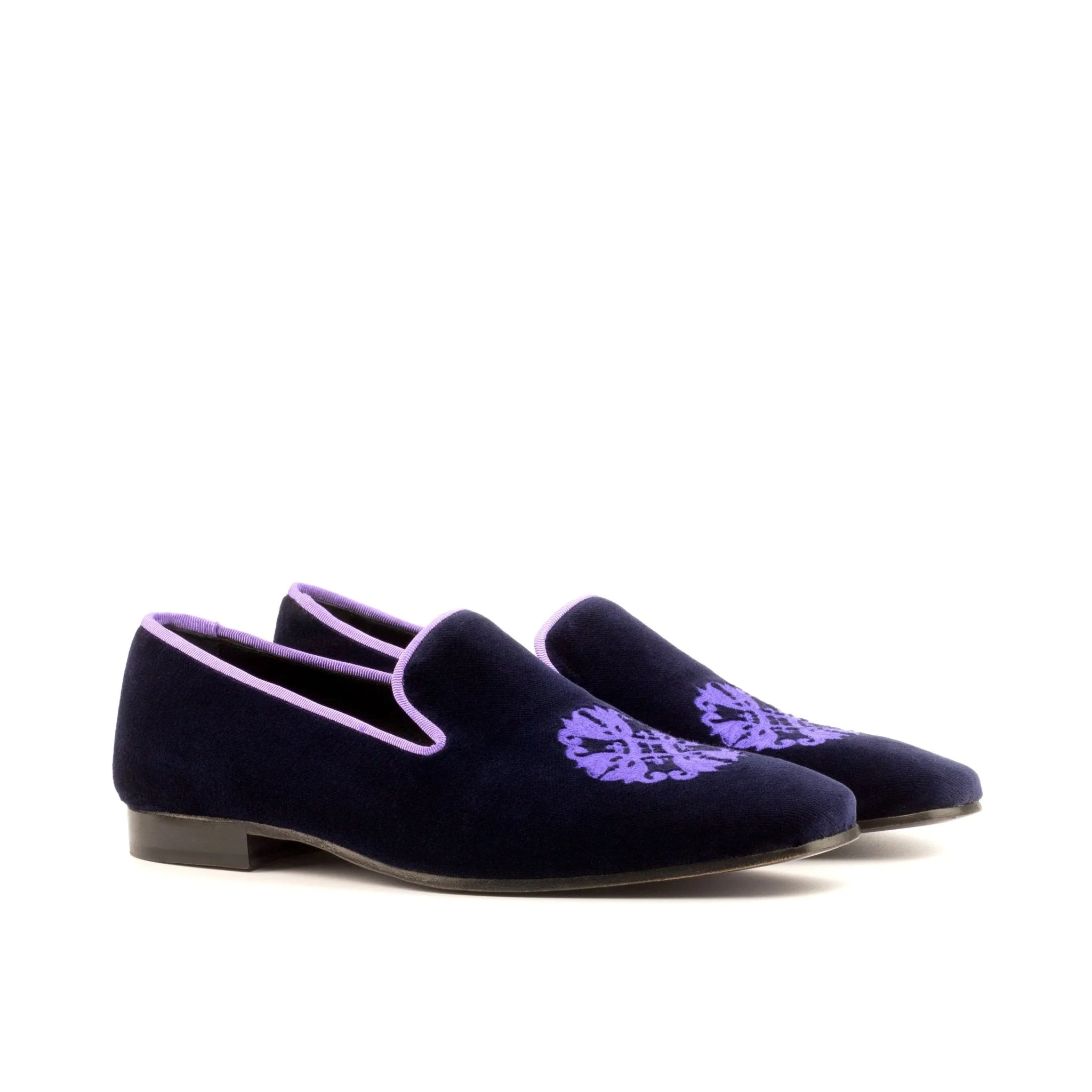 Palazzo Slipper in Purple Velvet