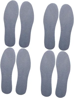 PartyKindom Men's Mesh Breathable Insoles 4 Pack Gel Inserts for Shoes Absorption Insoles for Sports Arch Support Comfortable Sole Padding