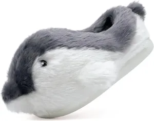 Penguins Animal Slippers for Women and Men, Cute Penguinslippers Fuzzy Fluffy Comfy Plush Winter Woman Preppy Funny Furry Pillow Cloud Home Bedroom House Slipper Shoes for Indoor Outdoor