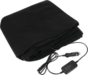 Performance Tool W6049 12v Heated Travel Blanket - Stay Warm on Road Trips, Camping, and Outdoor Activities with Soft and Cozy Fleece Material