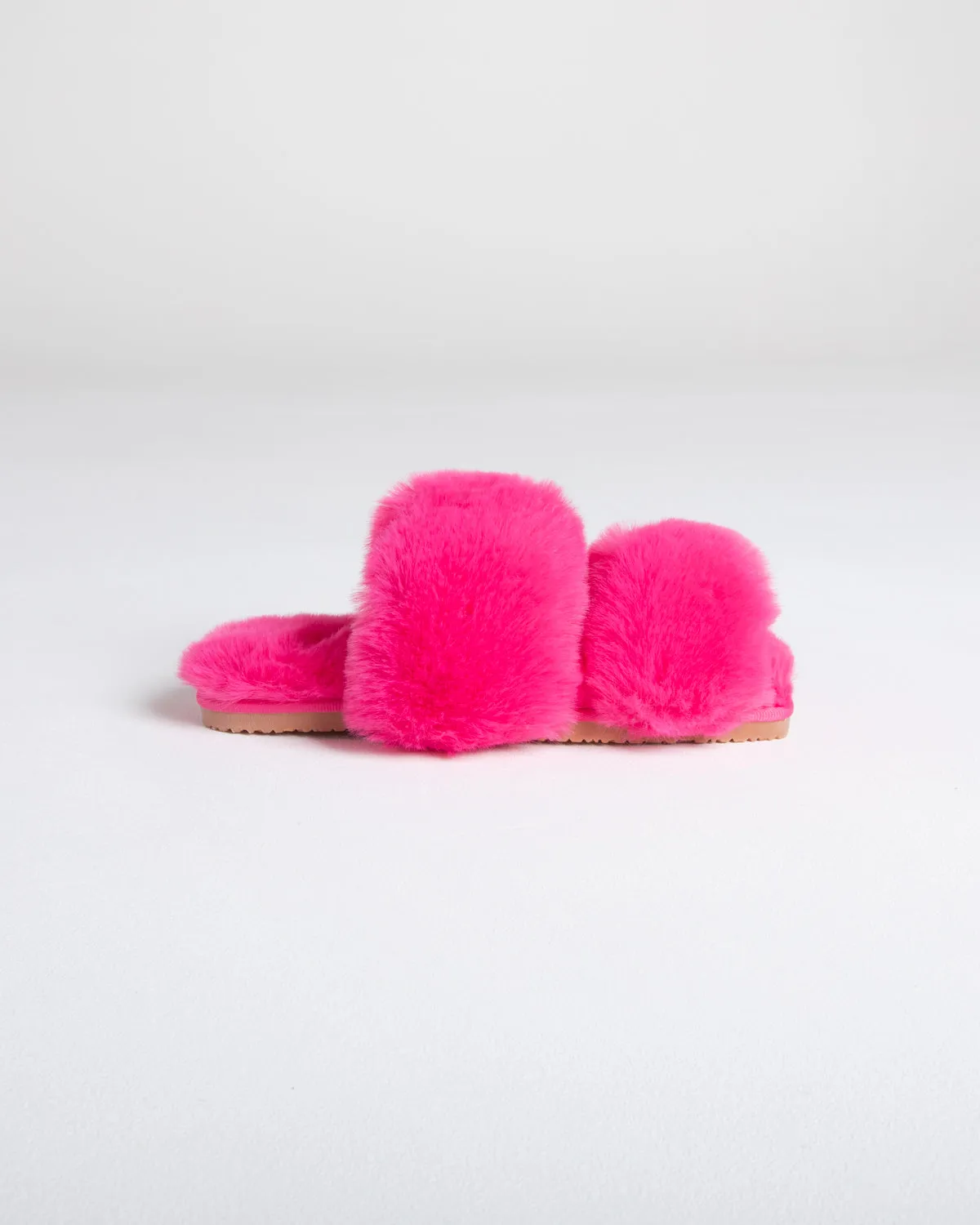 Plush Edit Slipper - Bow Pink