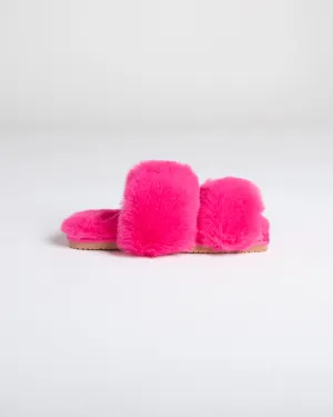 Plush Edit Slipper - Bow Pink