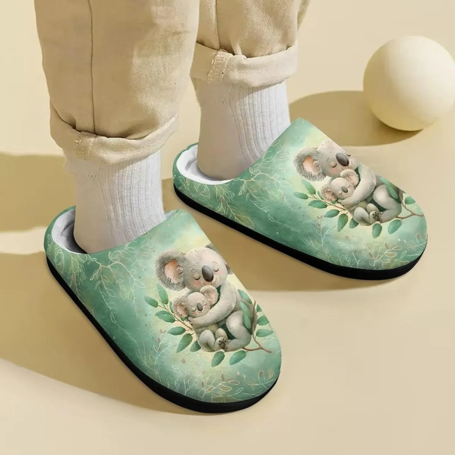 Plush Slippers for Kids Anti-slip Plush Slippers Warm House Slippers Cozy Bedroom Slippers House Shoes