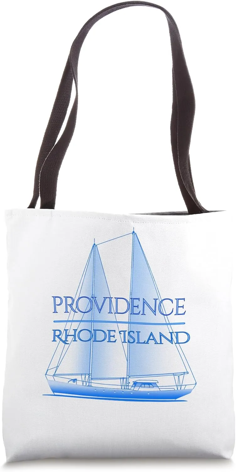 Providence Rhode Island Coastal Nautical Sailing Sailor Tote Bag
