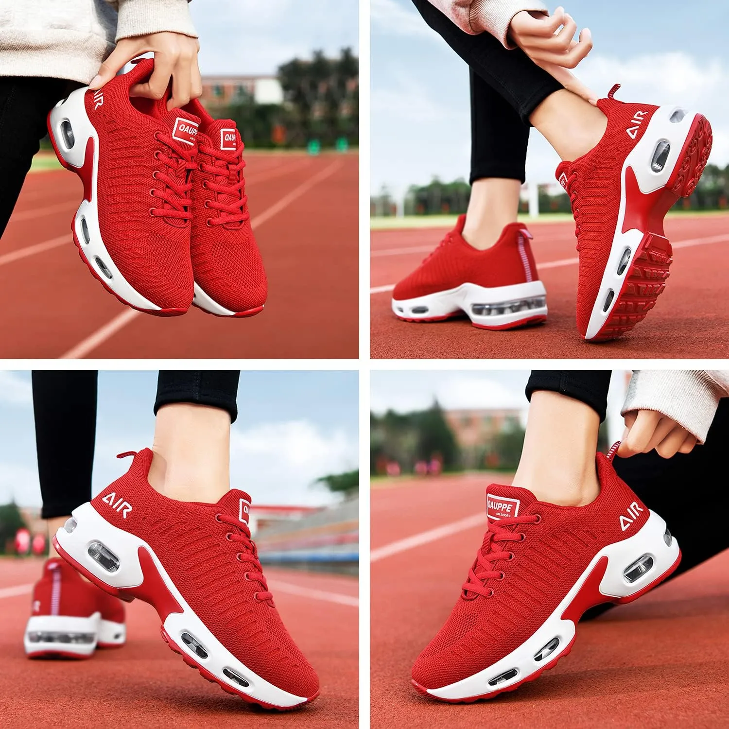 QAUPPE Womens Fashion Lightweight Air Sports Walking Sneakers Breathable Gym Jogging Running Tennis Shoes US 5.5-11 B(M)…