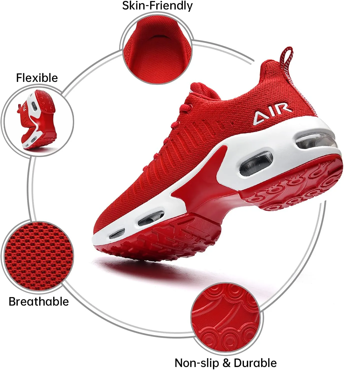 QAUPPE Womens Fashion Lightweight Air Sports Walking Sneakers Breathable Gym Jogging Running Tennis Shoes US 5.5-11 B(M)…