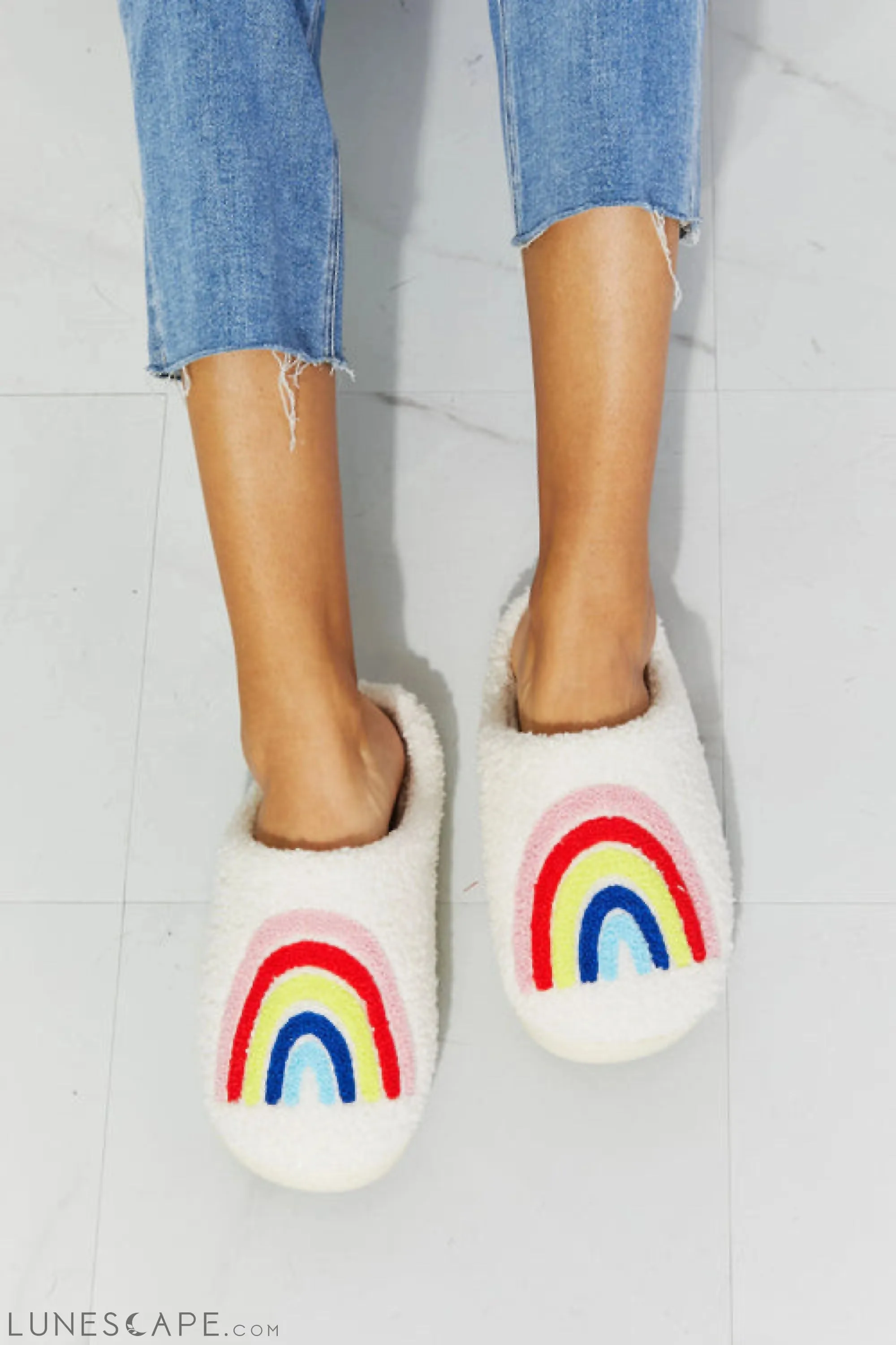 Rainbow Plush Slipper