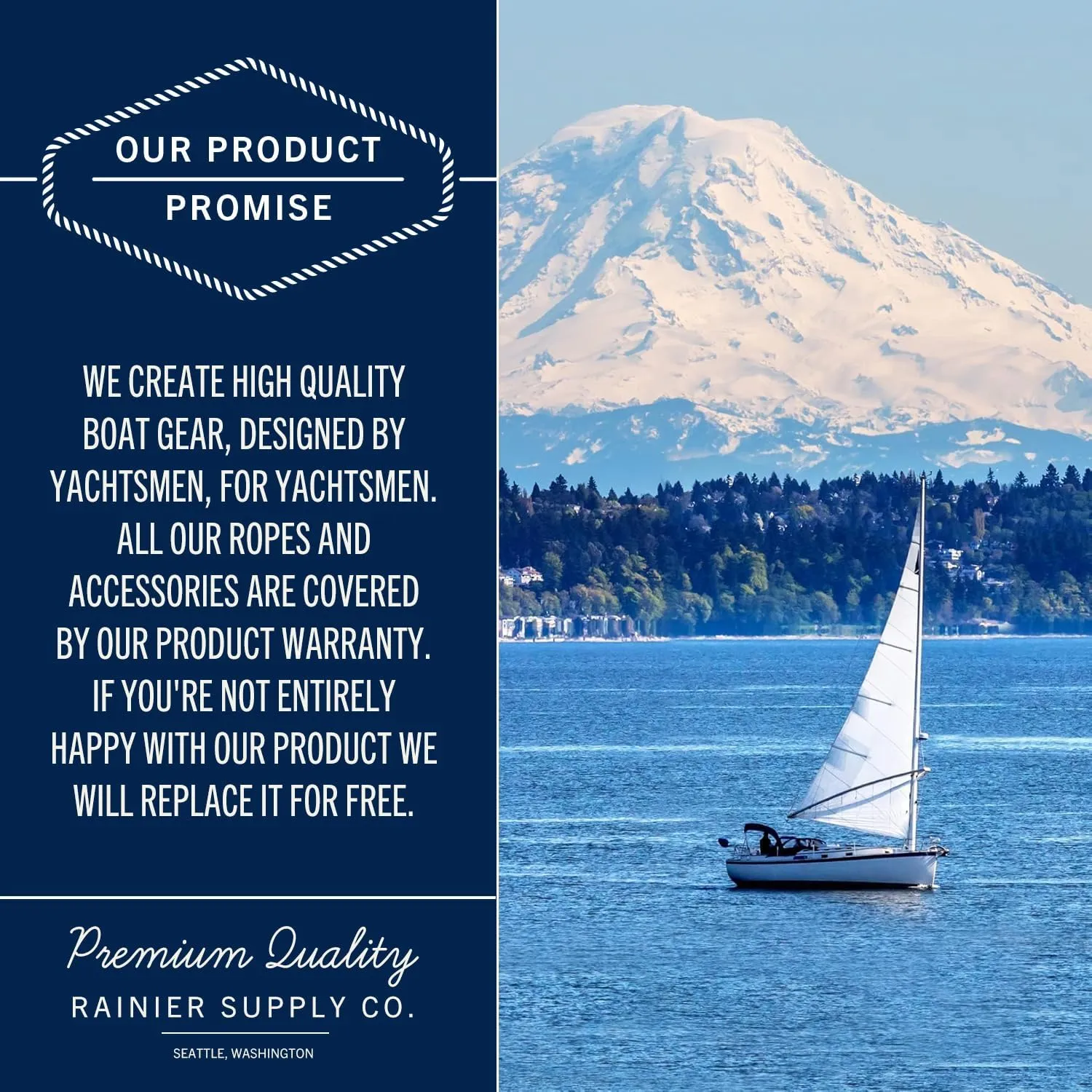 RainierSupplyCo Dock Lines 4-Pack - Boat Rope for Docking with Loop - 15 ft x 3/8 Inch Premium Double Braided Nylon Marine Rope - Mooring Line with 12" Eyelet - Boat Accessories - Black