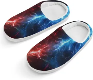 Red And Blue Thunder Cute Cotton Slippers Anti-slip House Shoe Slipper Indoor Outdoor