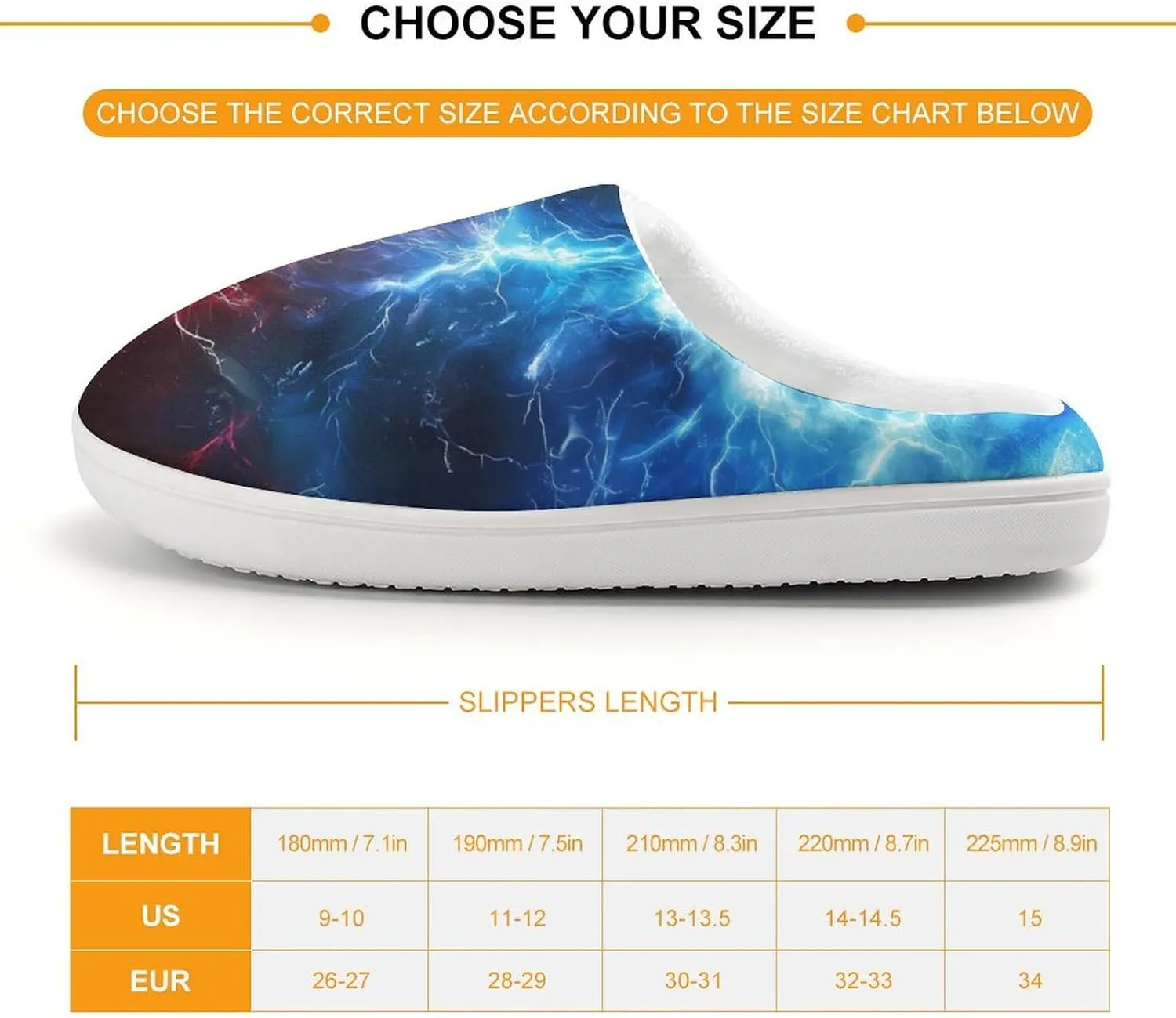 Red And Blue Thunder Cute Cotton Slippers Anti-slip House Shoe Slipper Indoor Outdoor