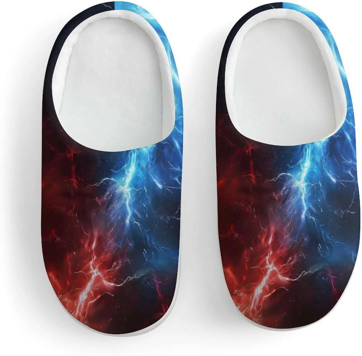 Red And Blue Thunder Cute Cotton Slippers Anti-slip House Shoe Slipper Indoor Outdoor