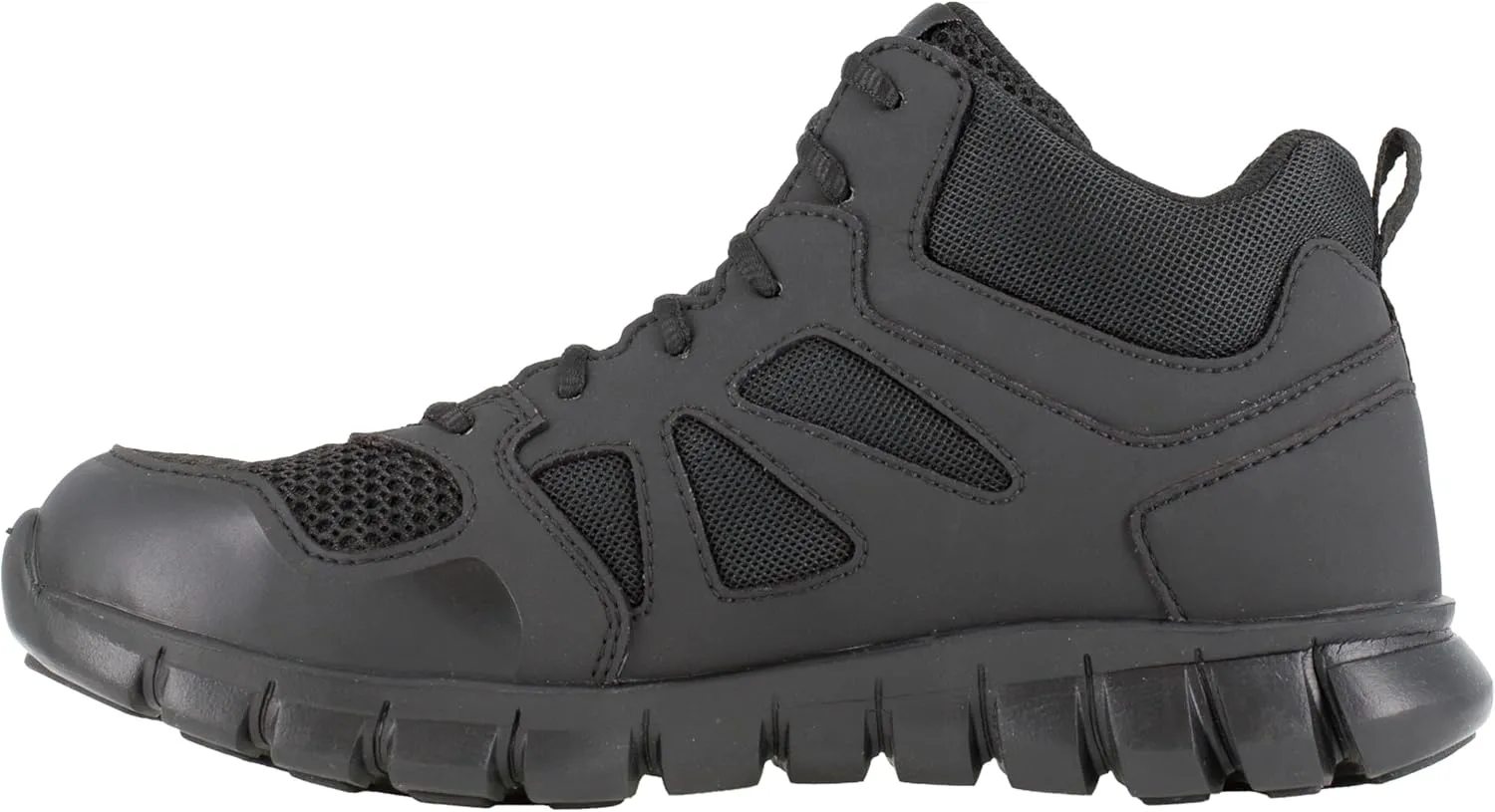 Reebok Men's Rb8405 Sublite Cushion Tactical Mid Cut Soft Toe Shoe Black Military