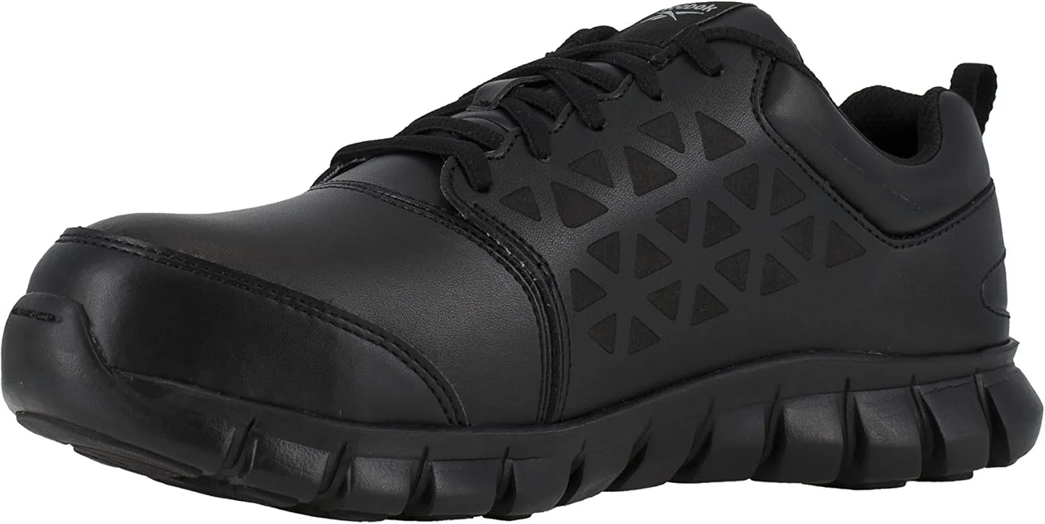Reebok Women's Rb460 Sublite Cushion Athletic Work Alloy Toe Shoe Black Safety