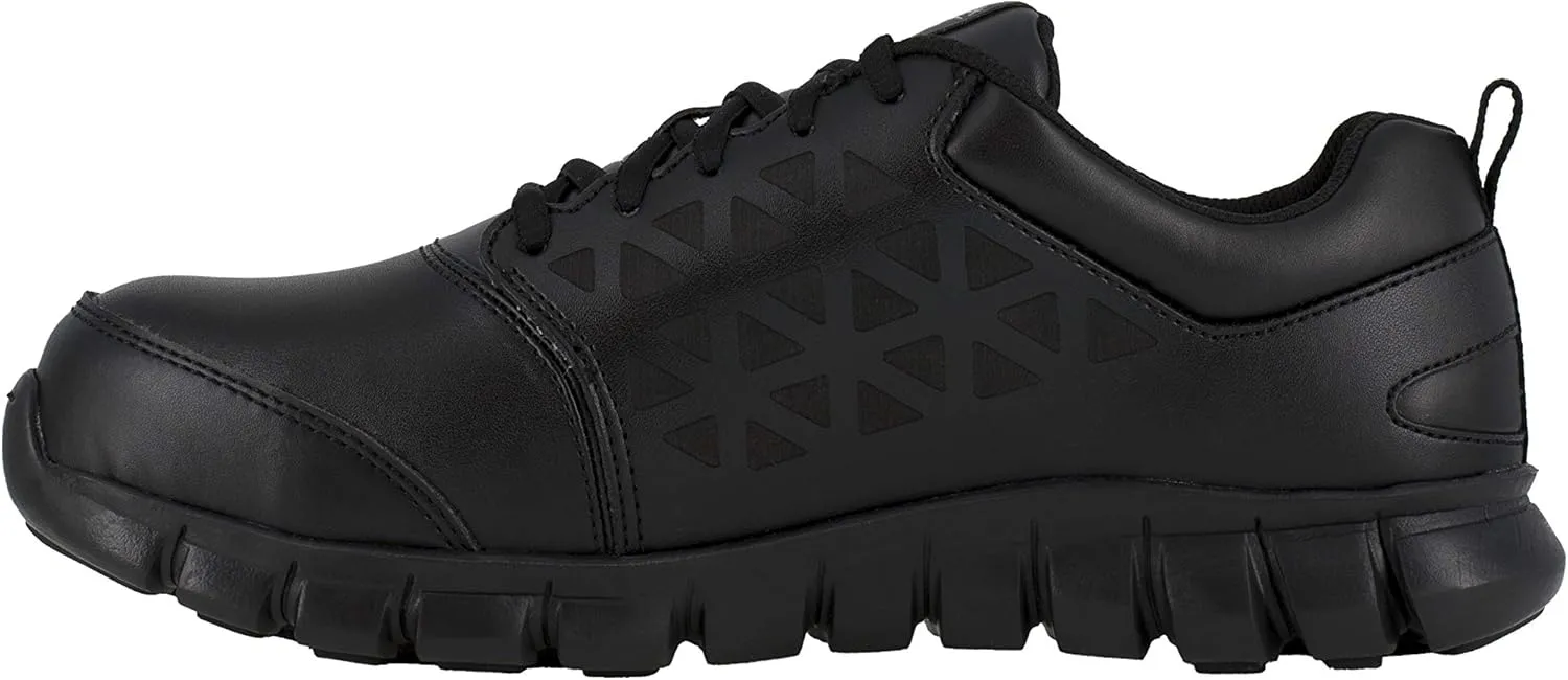 Reebok Women's Rb460 Sublite Cushion Athletic Work Alloy Toe Shoe Black Safety