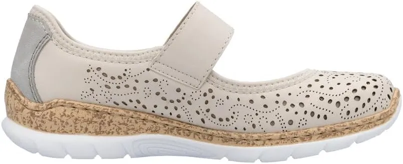 Rieker N4299 Nikita Women's Mary Janes - Adjustable Stap for a Secure Fit - Flexible & Lightweight Shock-Absorbing Wedge Heel - Comfort & Support for All Day Walking