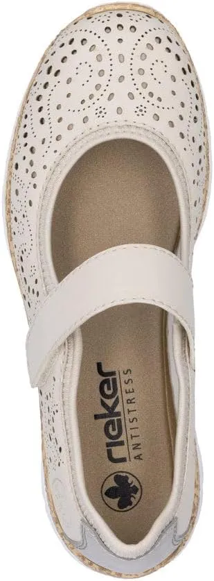 Rieker N4299 Nikita Women's Mary Janes - Adjustable Stap for a Secure Fit - Flexible & Lightweight Shock-Absorbing Wedge Heel - Comfort & Support for All Day Walking
