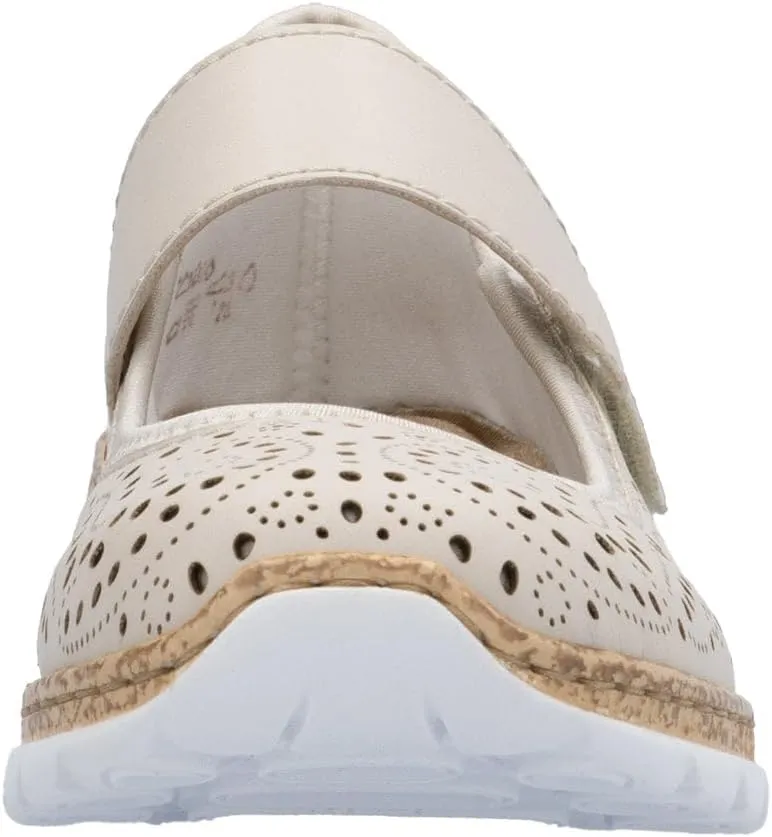 Rieker N4299 Nikita Women's Mary Janes - Adjustable Stap for a Secure Fit - Flexible & Lightweight Shock-Absorbing Wedge Heel - Comfort & Support for All Day Walking