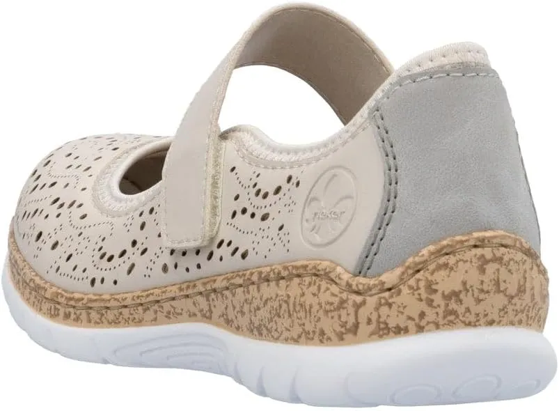 Rieker N4299 Nikita Women's Mary Janes - Adjustable Stap for a Secure Fit - Flexible & Lightweight Shock-Absorbing Wedge Heel - Comfort & Support for All Day Walking