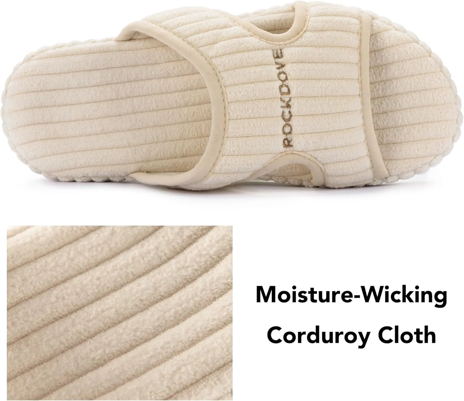 RockDove Women's Bounce-Back Ribbed Corduroy Slide Indoor House Slipper