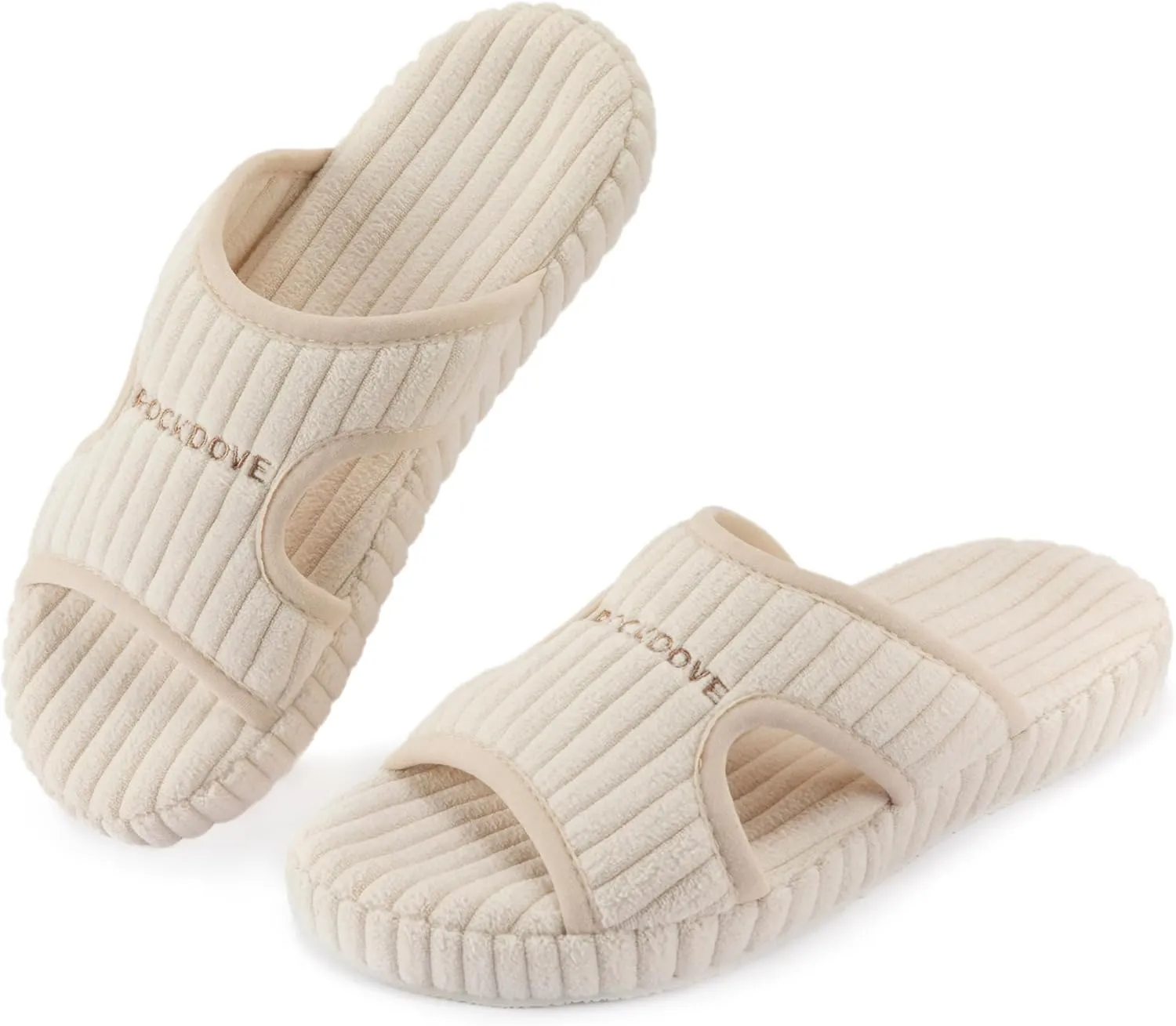 RockDove Women's Bounce-Back Ribbed Corduroy Slide Indoor House Slipper