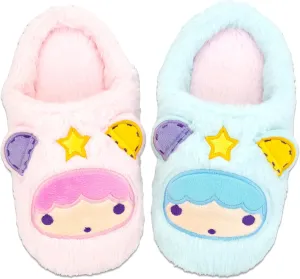 Roffatide Anime Cute Plush Open Back Floor Slippers Indoor Shoes Fuzzy Slippers with Rubber Sole for Women