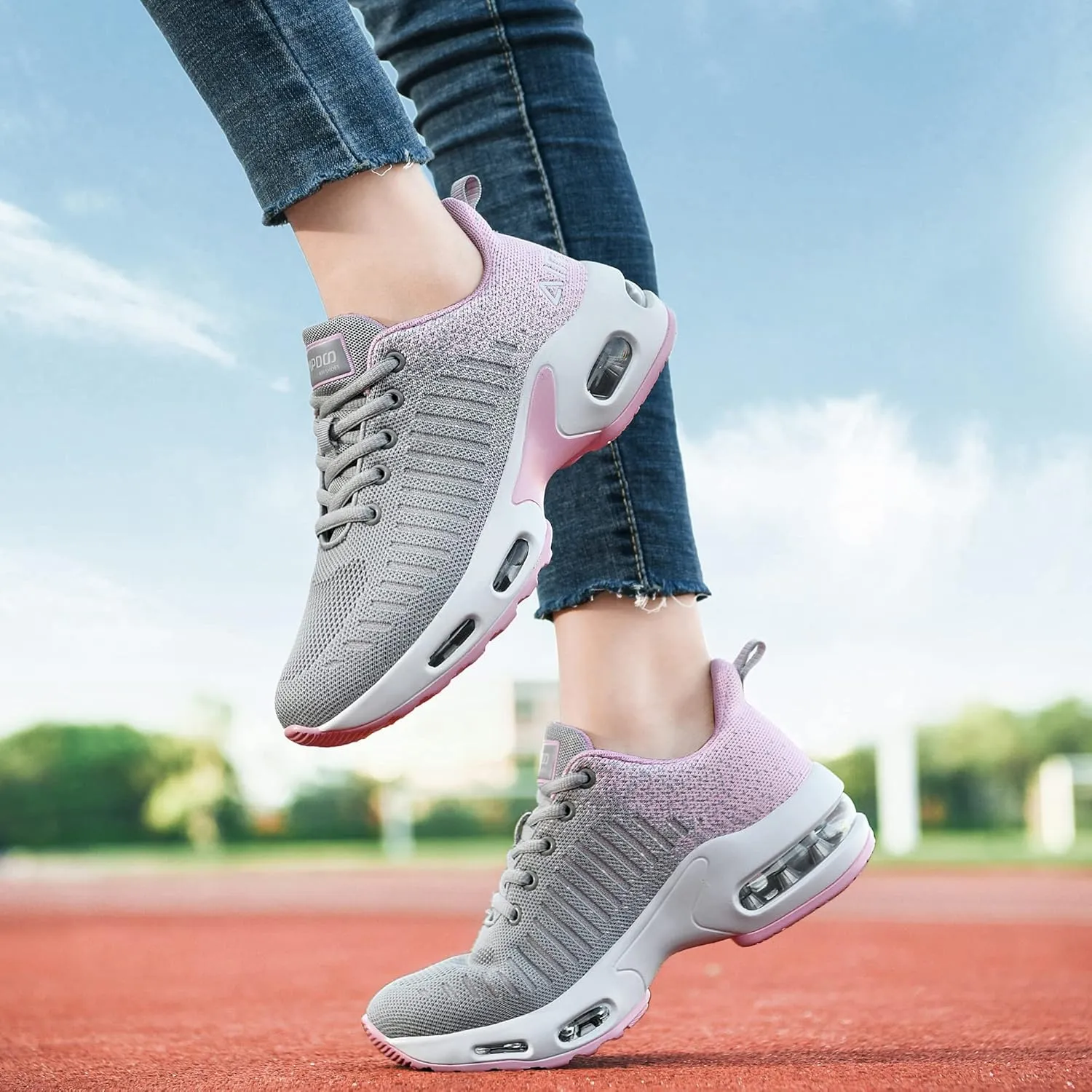 RomenSi Womens Tennis Athletic Running Shoes Fashion Sneakers Breathable Sports Gym Walking Shoes (US5.5-11)