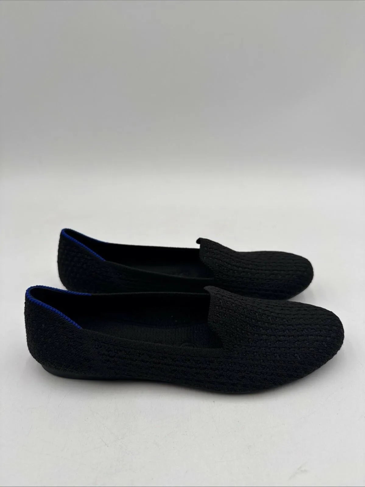 Rothy's The Loafer Black Solid Knit Fabric Slip On Casual Flats Women’s Size 8 - Very Good