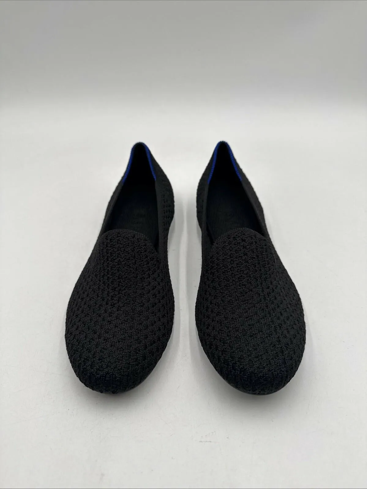 Rothy's The Loafer Black Solid Knit Fabric Slip On Casual Flats Women’s Size 8 - Very Good