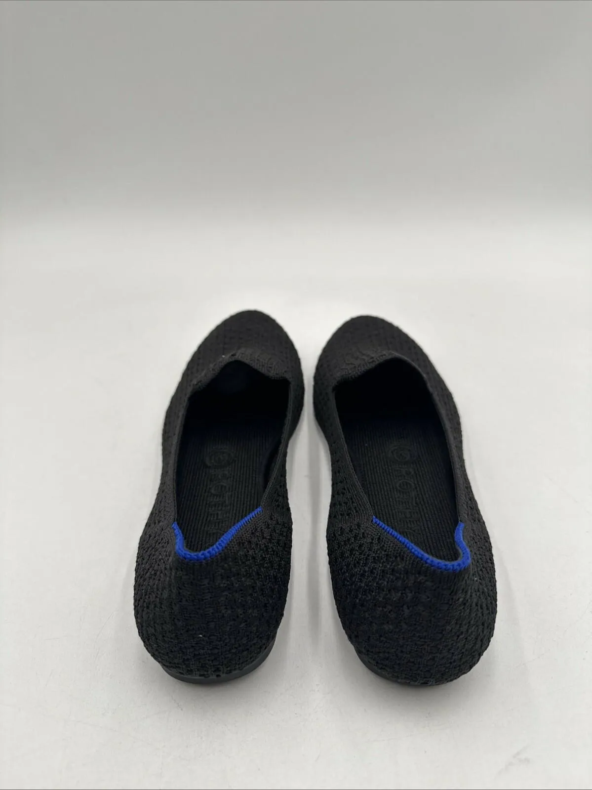 Rothy's The Loafer Black Solid Knit Fabric Slip On Casual Flats Women’s Size 8 - Very Good